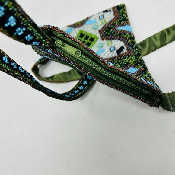 Another Y & S Original Hand-Beaded Crossbody Bag Multicolor Abstract Pattern - Picture 2 of 3